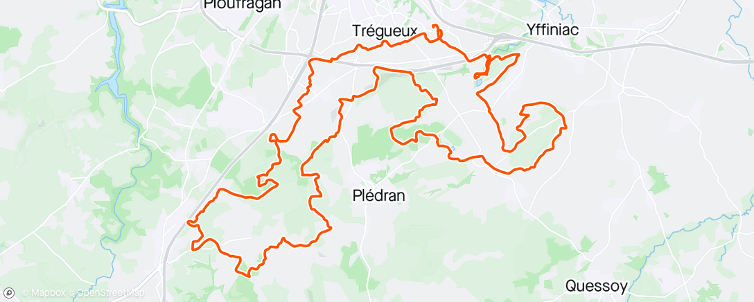 Map of the activity, Rando de l’urne Tregueux ☺️
