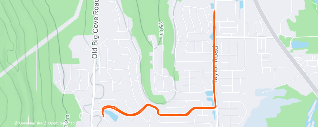 Map of the activity, Evening Run
