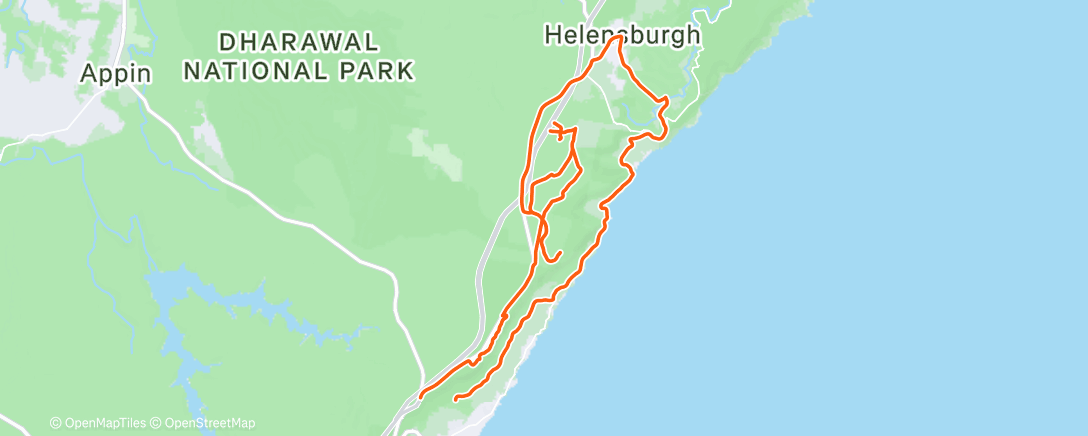 Map of the activity, Cycling