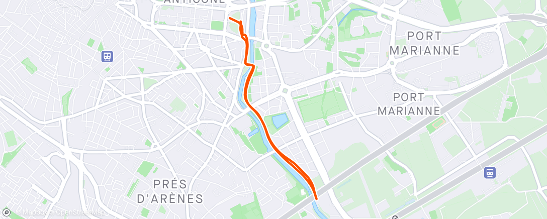 Map of the activity, Footing classique 🏃