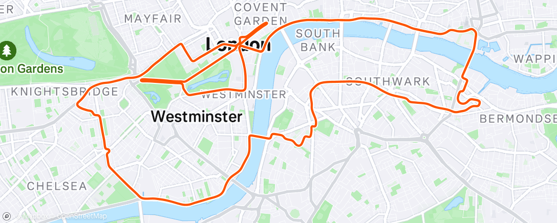 Map of the activity, Zwift - Group Ride: Rapha Festive 500 with Coco @ 2.6 W/KG on Greatest London Flat in London