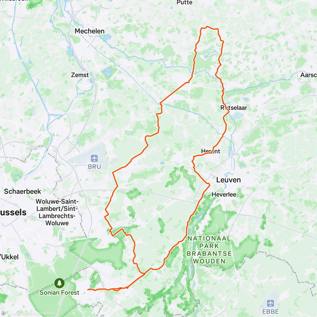 Map of the activity, Sunday Ride 😮‍💨