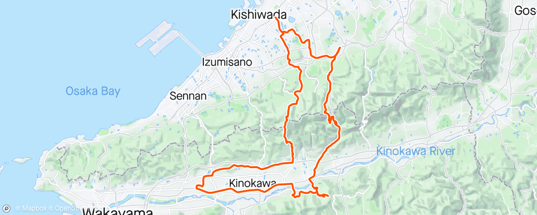 Mapa da atividade, 朝 サイクリング