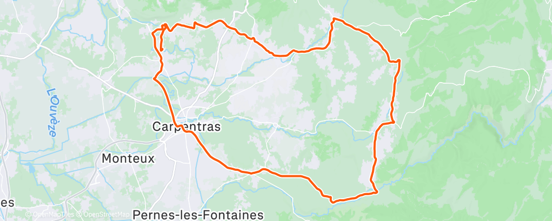 Map of the activity, Beaumes-de-Venise Sortie vélo le midi