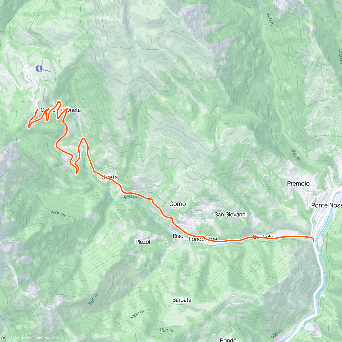 Map of the activity, BKOOL - Lombardia Challenge 2