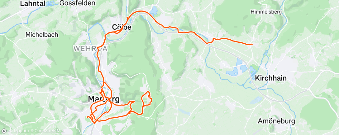 Map of the activity, Commute Ride