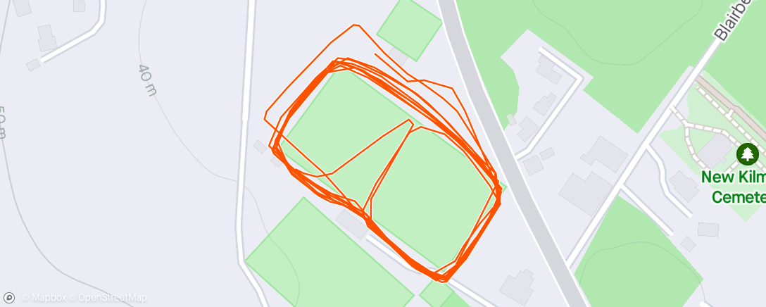 Map of the activity, Pre training run
