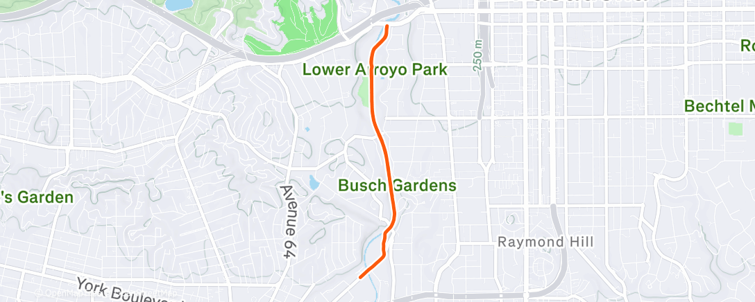 Map of the activity, Lunch Run