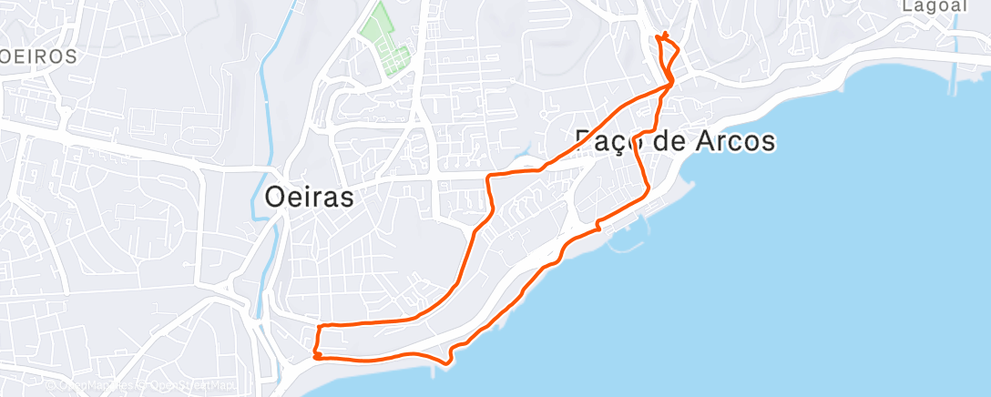 Map of the activity, Corrida da hora do almoço