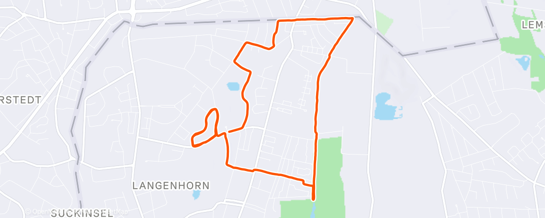 Map of the activity, Lauf am Nachmittag