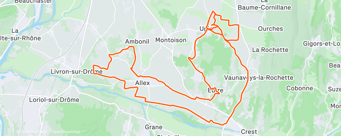 Map of the activity, Sortie vélo dans l'après-midi