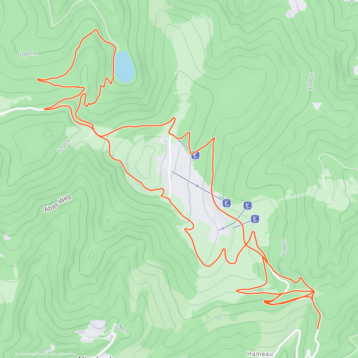 Map of the activity, GB d'hiver full soleil