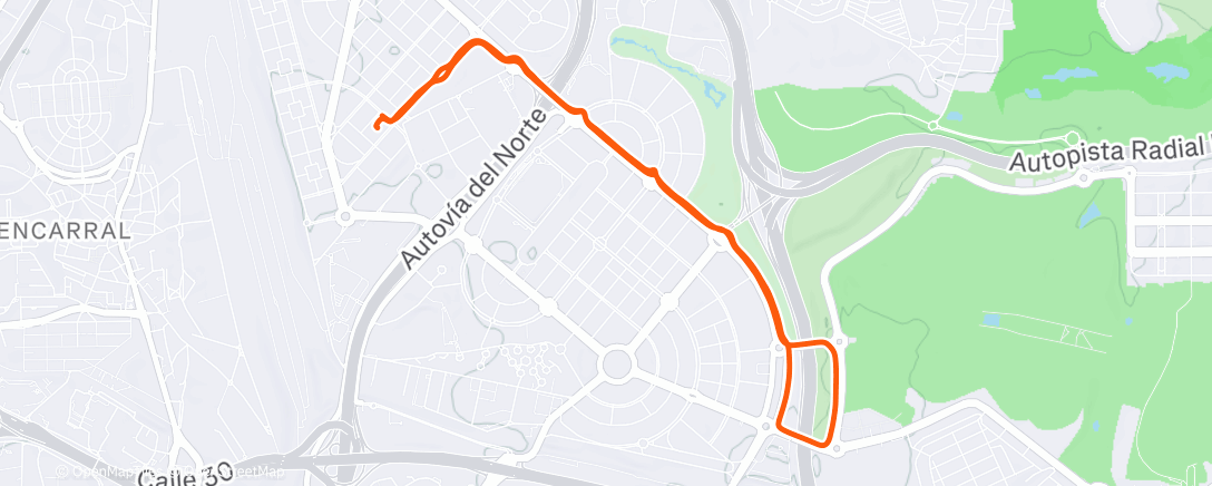 Map of the activity, Carrera a la hora del almuerzo