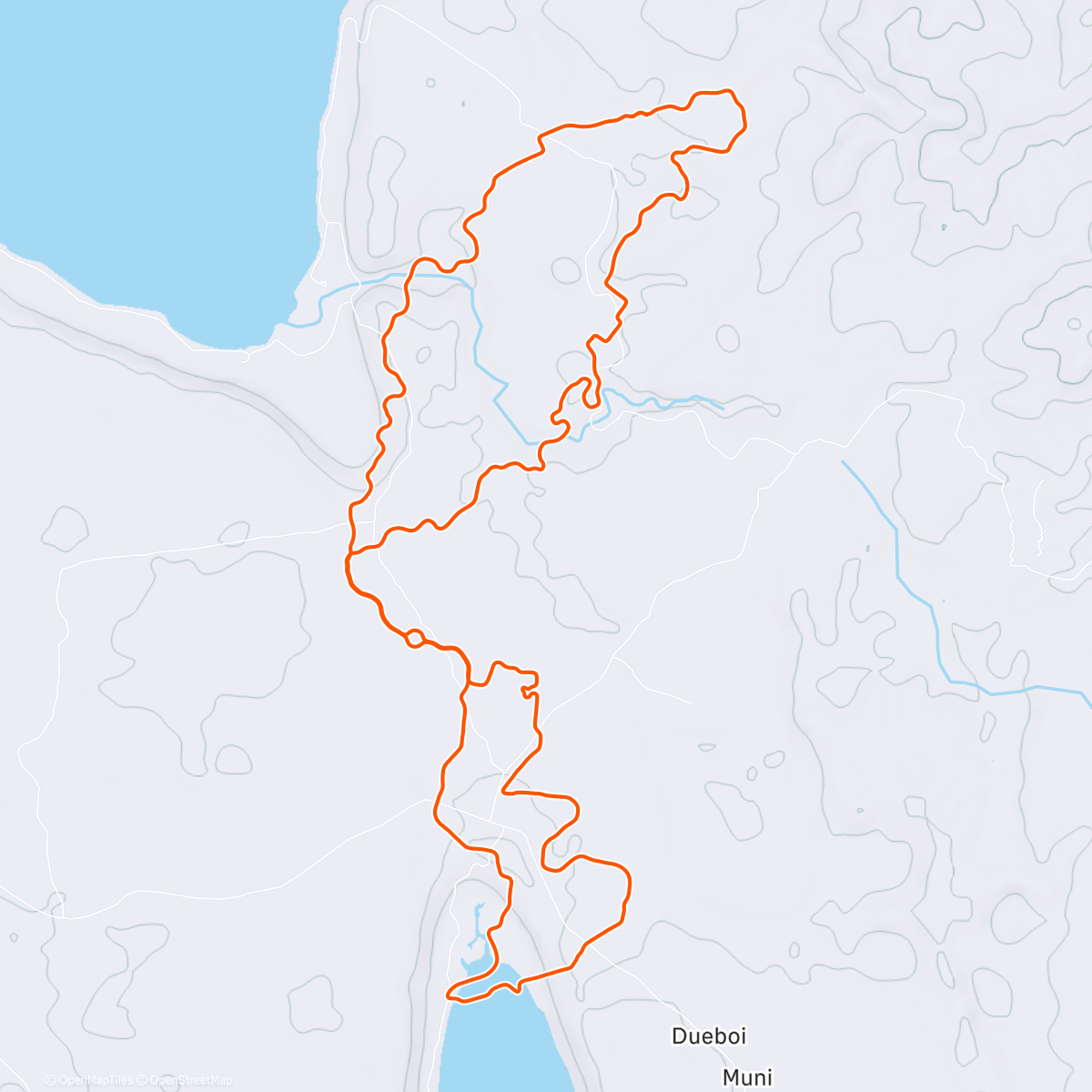 Map of the activity, Zwift - Wandering Flats in Makuri Islands