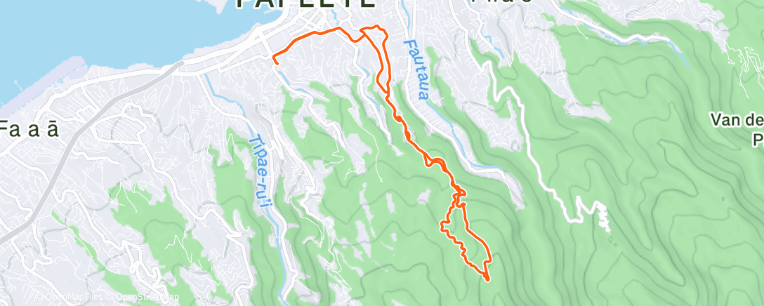 Map of the activity, Trail dans l'après-midi