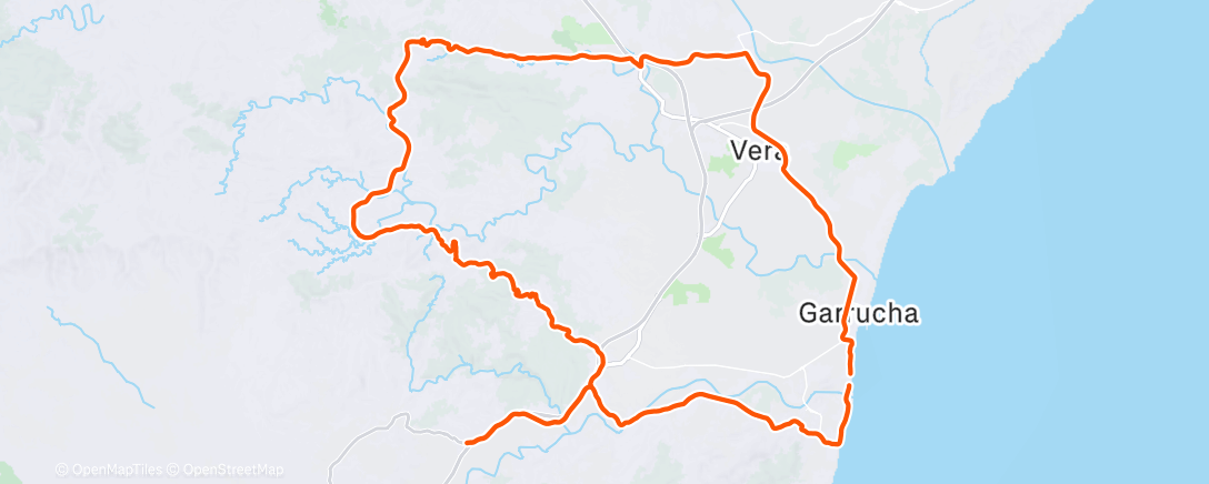 Map of the activity, Pedalata mattutina