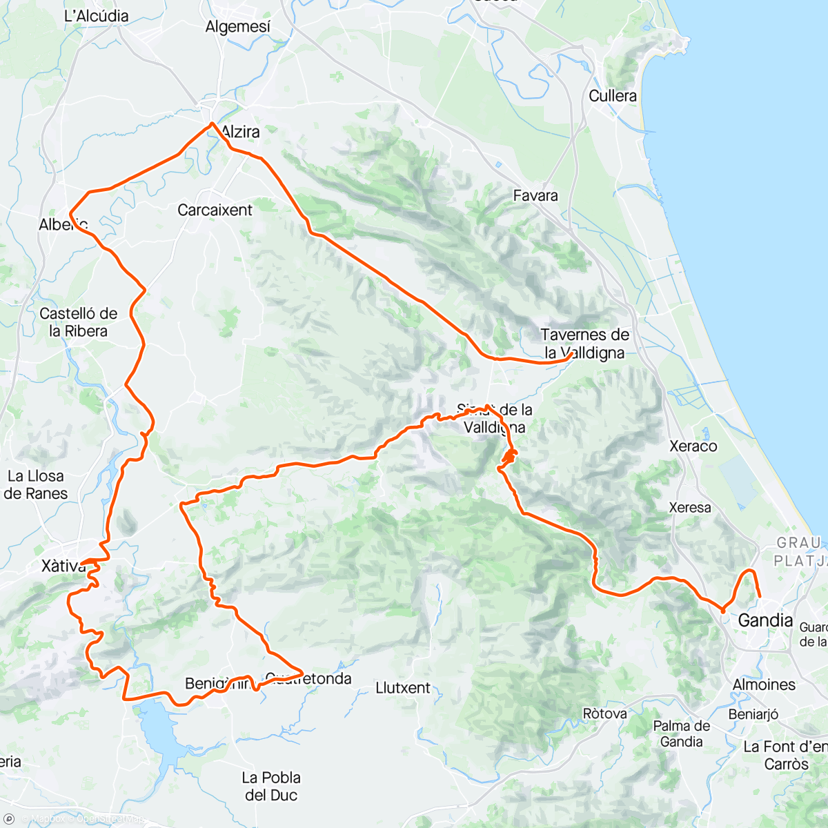 Map of the activity, Setmana Valenciana - Stage 1