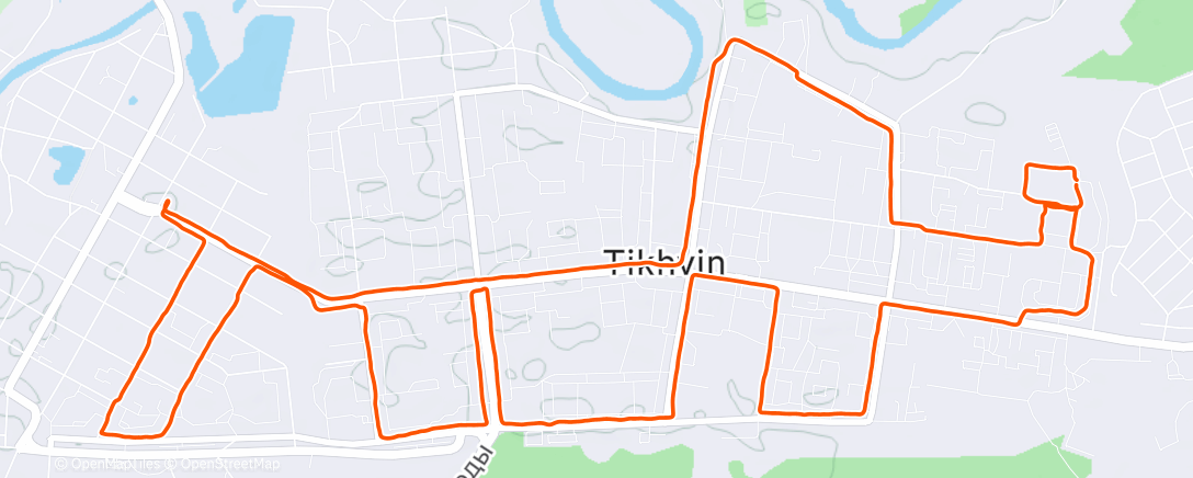 Map of the activity, Дневной забег