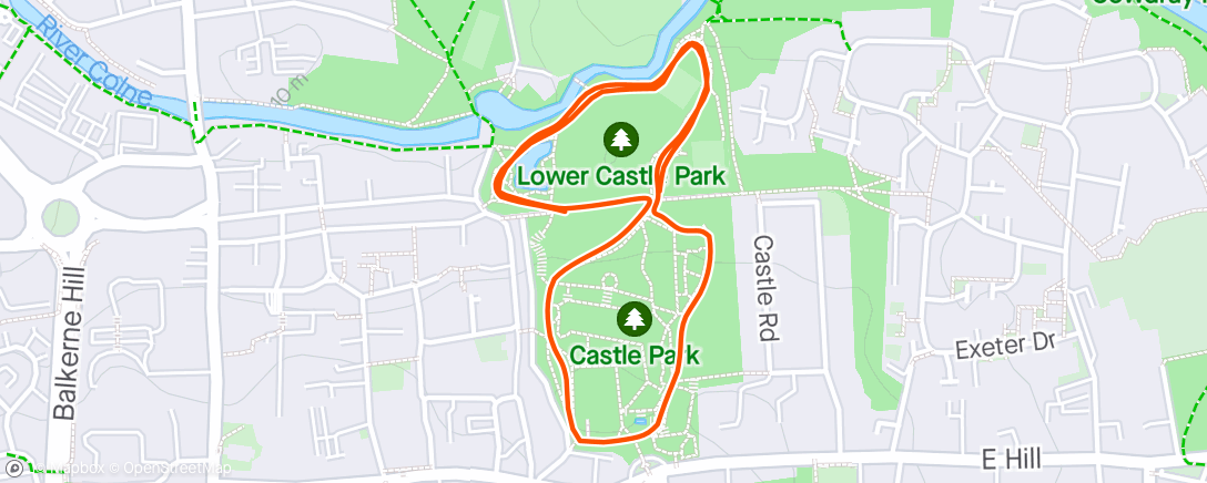 Map of the activity, Sue's 200th parkrun
