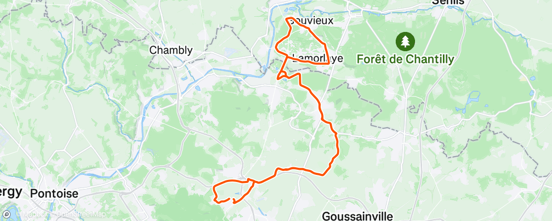 Map of the activity, Sortie avec le groupe du mardi