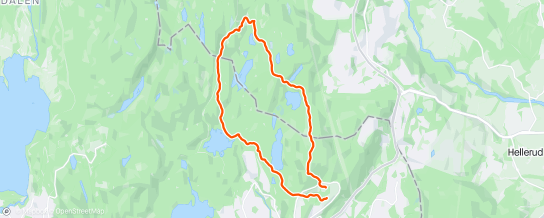 Mapa da atividade, Morning Trail Run, slogging på sti