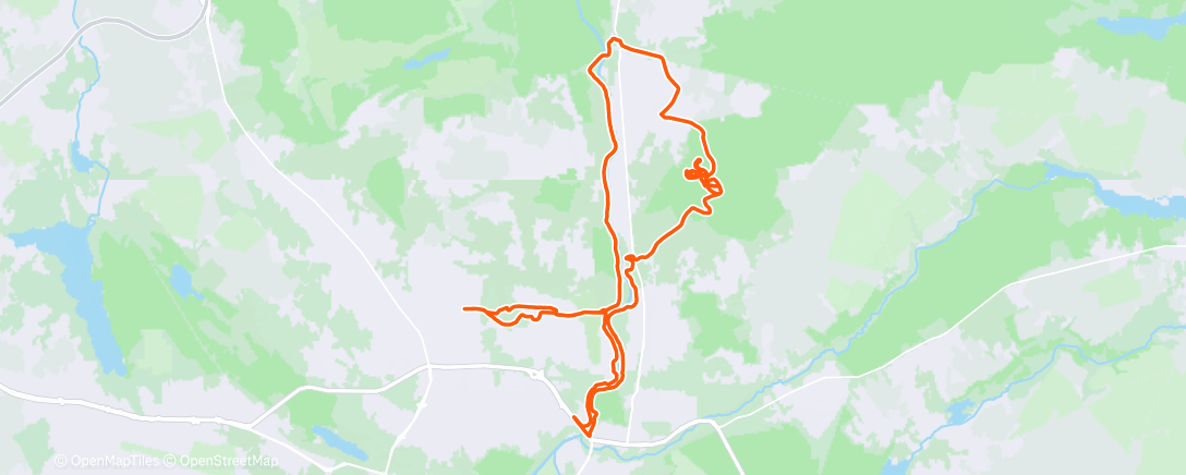 Map of the activity, Afternoon Mountain Bike Ride