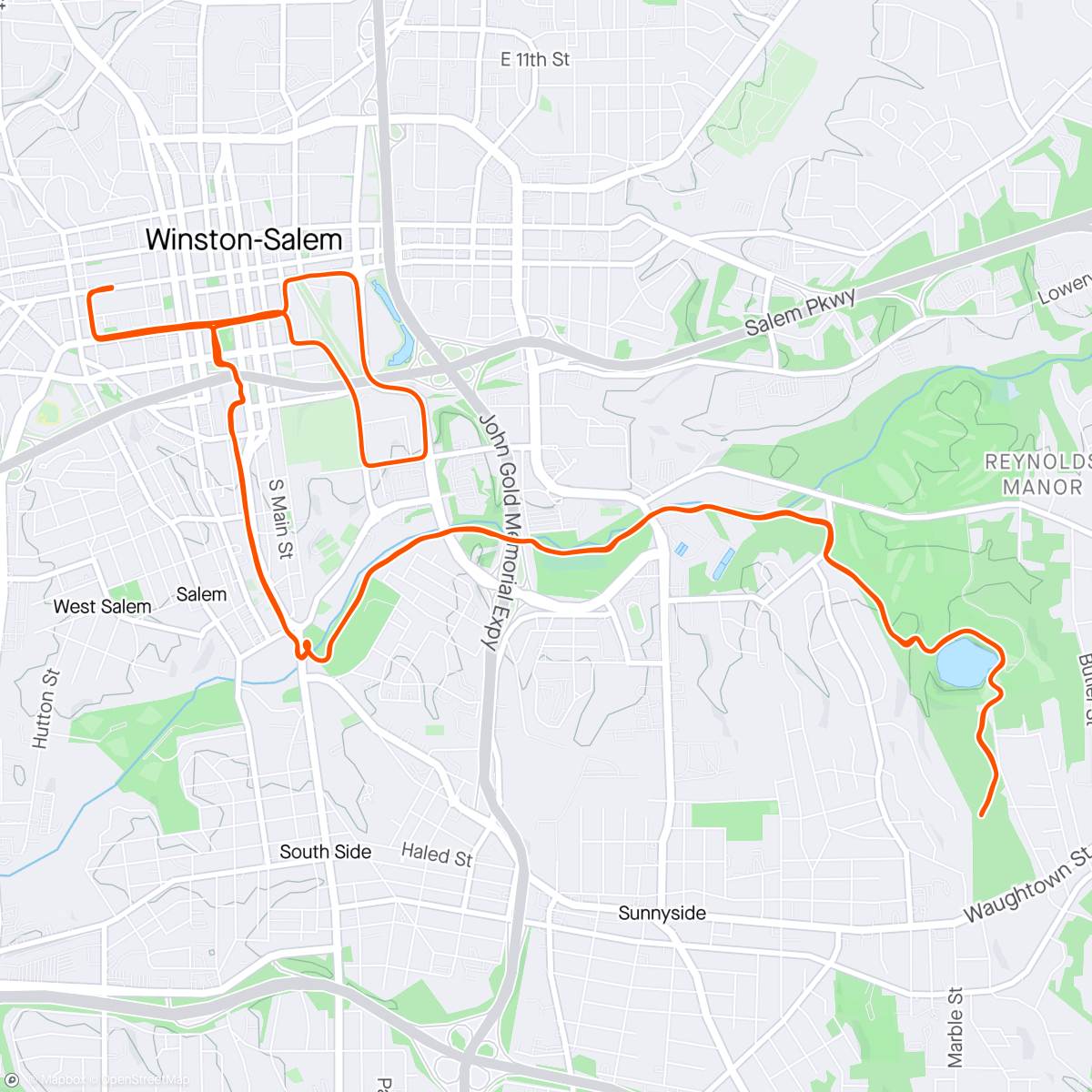 Map of the activity, Craft Half Marathon