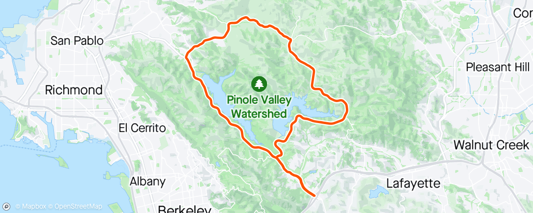Map of the activity, Berkeley hills
