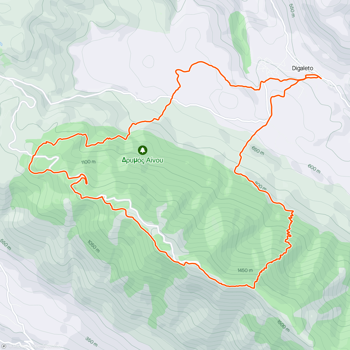 Map of the activity, Ainos Mountain Trail Run 🌲