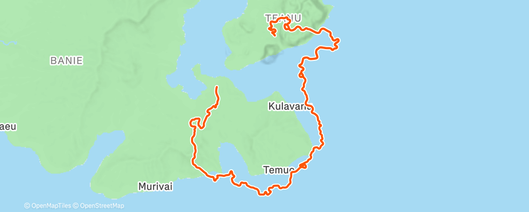 Карта физической активности (Zwift - Coast Crusher in Watopia)