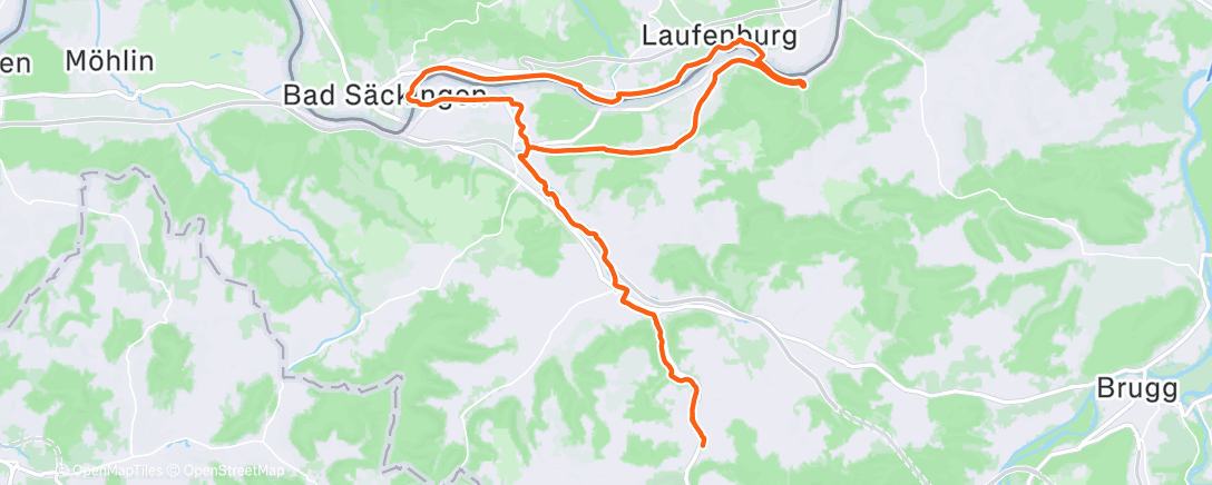 Map of the activity, Mountainbike-Fahrt zur Mittagszeit
