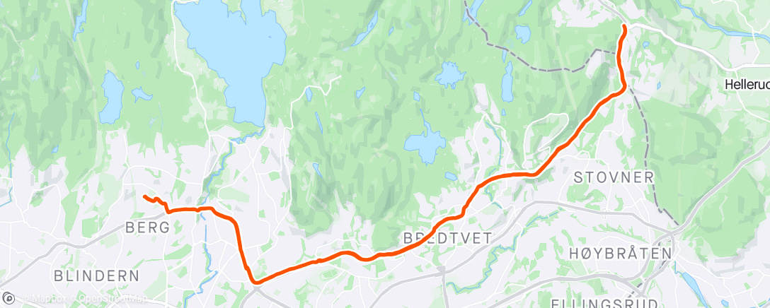 アクティビティ「Pigg t/r Gjelleråsen」の地図