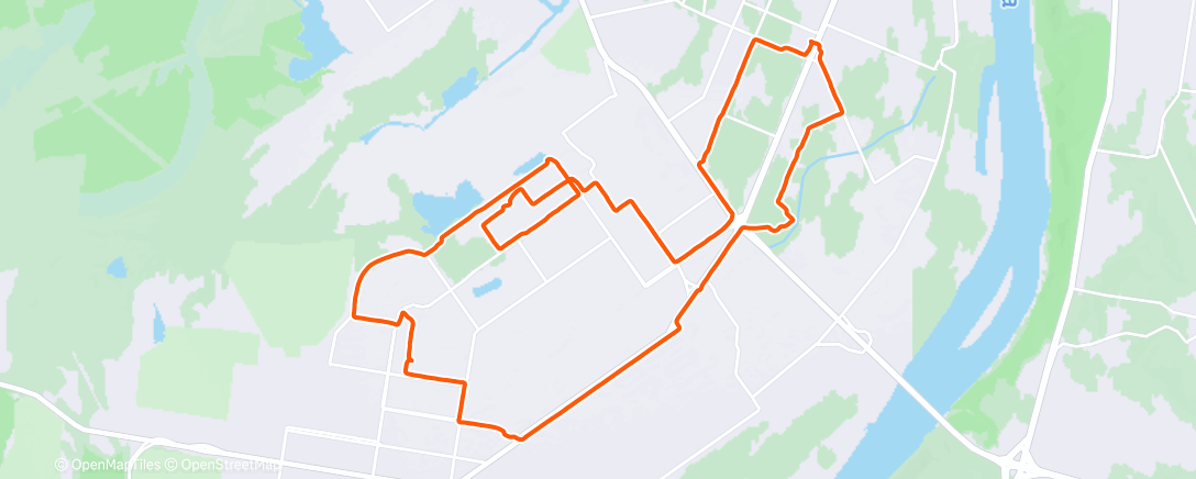 Map of the activity, Утренний забег