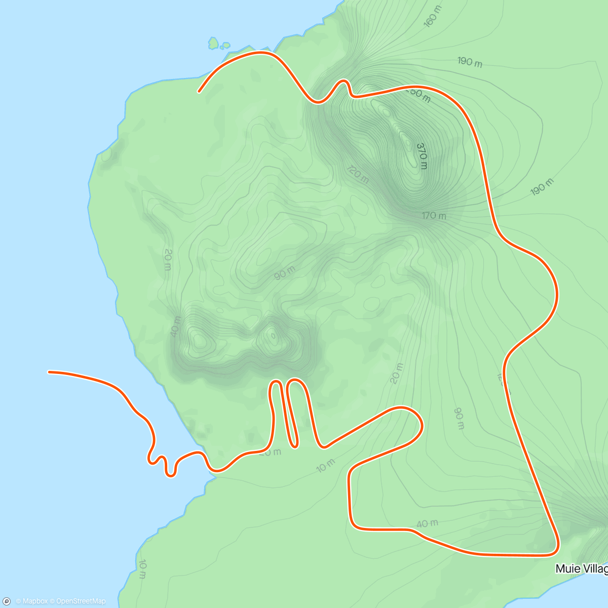 Mapa da atividade, Zwift - Volcano Flat in Watopia