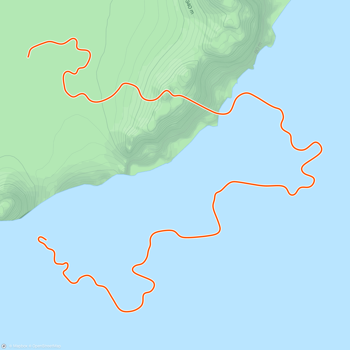アクティビティ「Zwift - Sand And Sequoias in Watopia」の地図