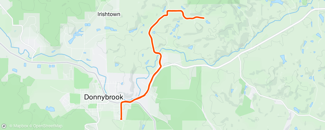 Map of the activity, Afternoon Run