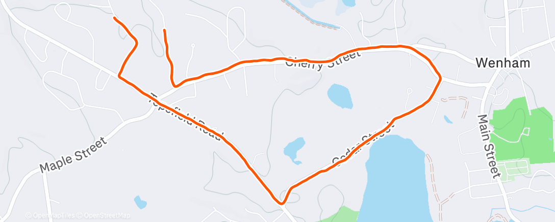 Map of the activity, Cedar Loop