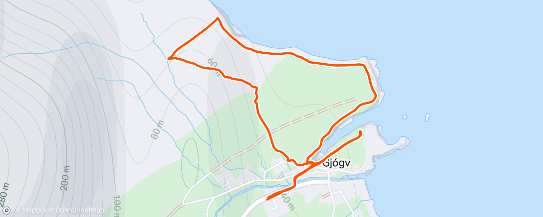 Map of the activity, Afternoon Walk