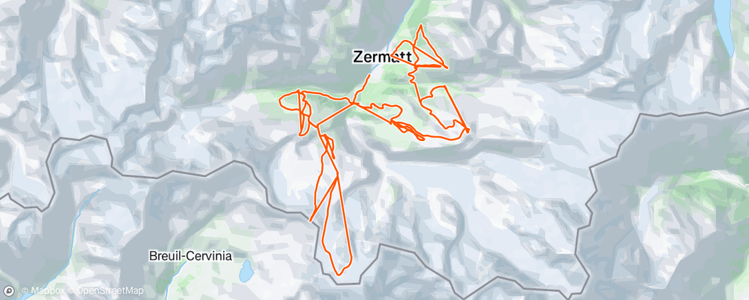 Map of the activity, Morning Alpine Ski