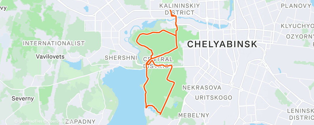 Map of the activity, Morning Run
