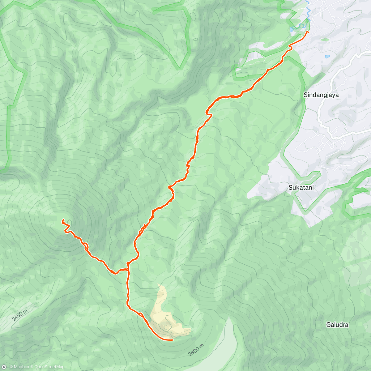 Map of the activity, Morning Trail Run