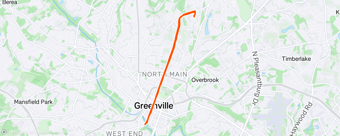 Map of the activity, Morning Run