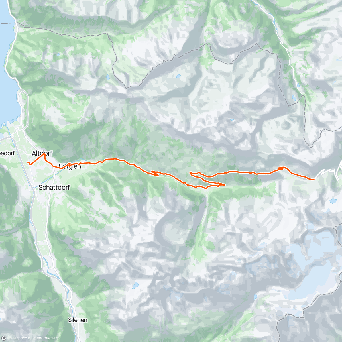 Karte der Aktivität „Klausenpass”