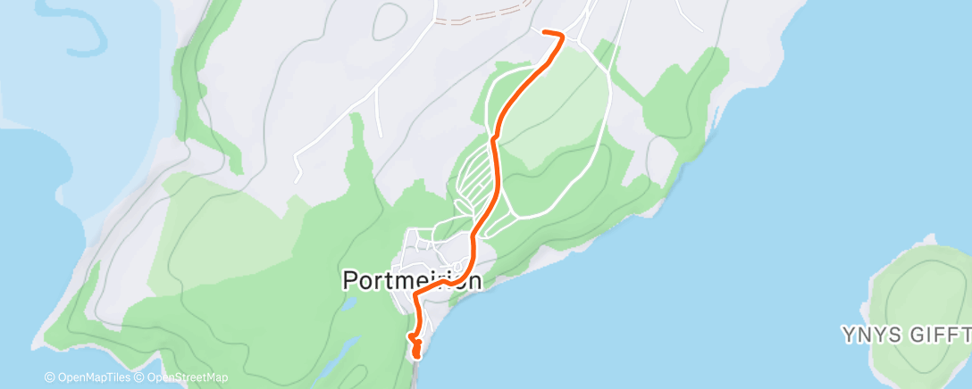 Map of the activity, Evening Walk