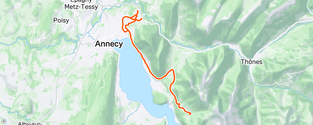 Map of the activity, Pause dej Bluffy