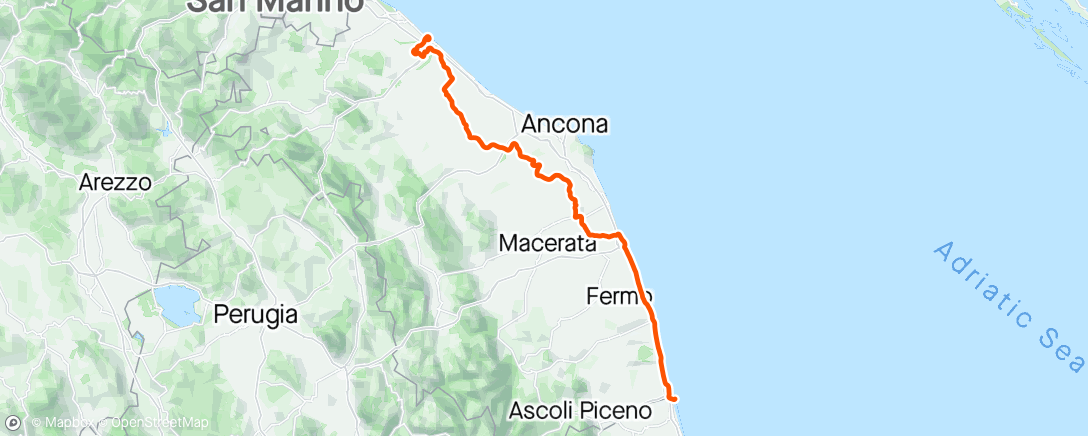 Map of the activity, Giro dell'ora di pranzo