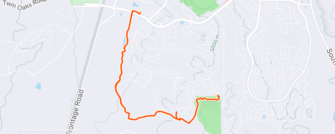 Map of the activity, Afternoon Mountain Bike Ride