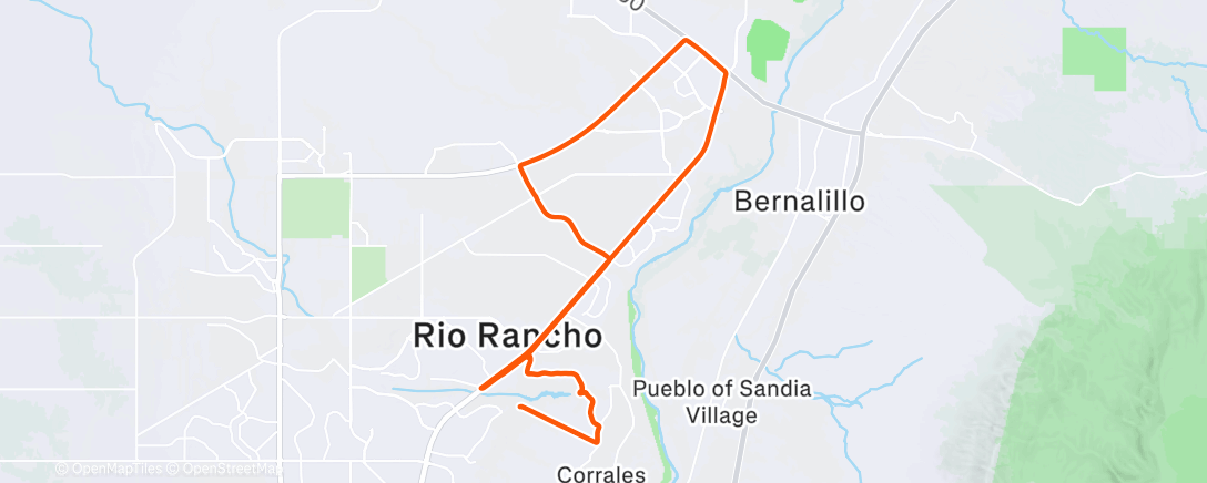 Map of the activity, Afternoon Ride