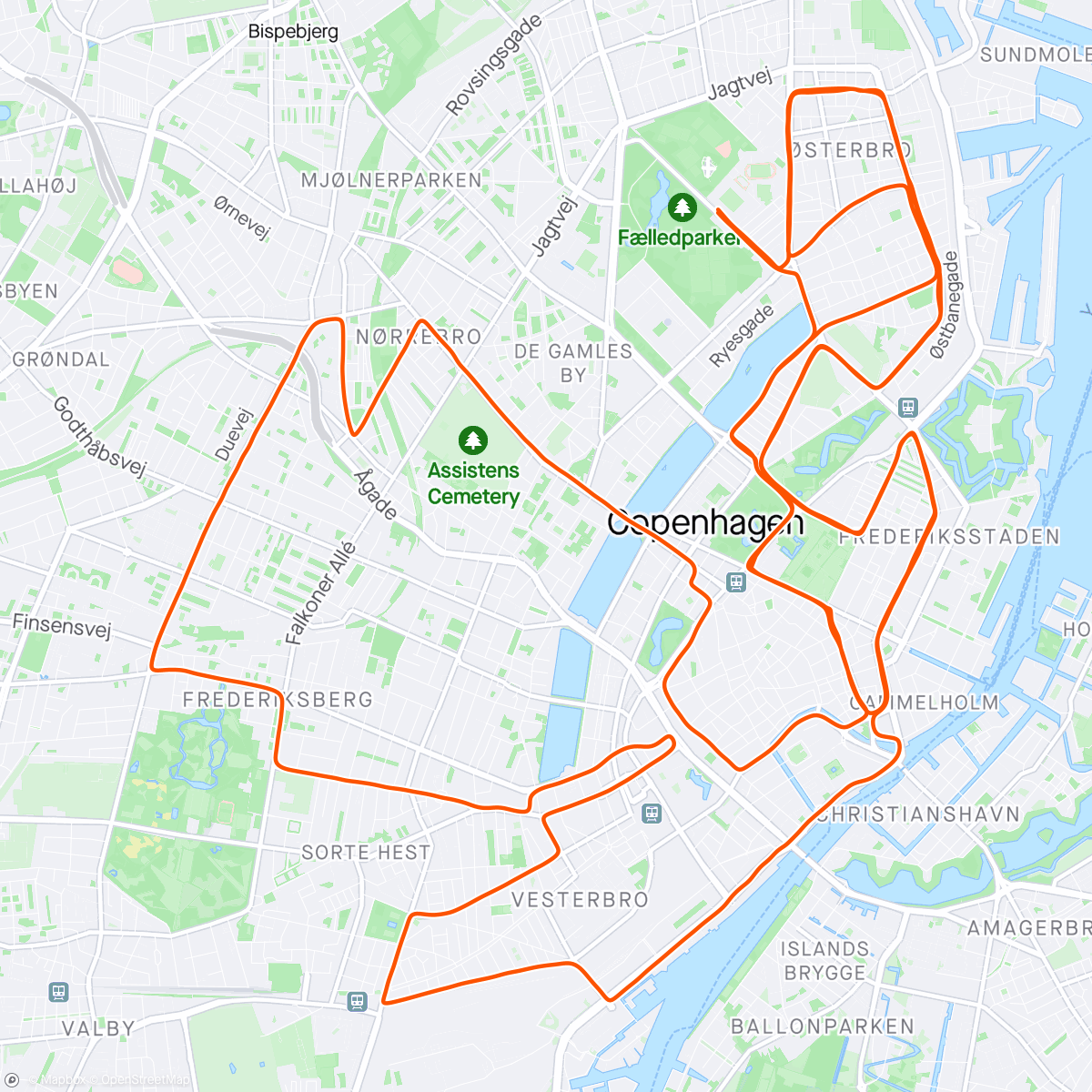 Kaart van de activiteit “Copenhagen Marathon”
