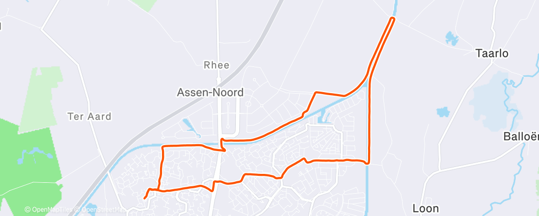 Map of the activity, Namiddagloop